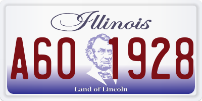 IL license plate A601928