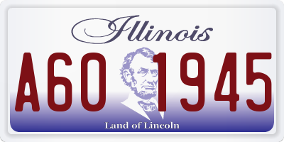IL license plate A601945