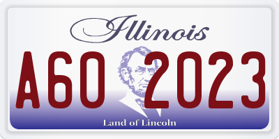 IL license plate A602023