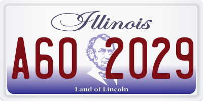 IL license plate A602029