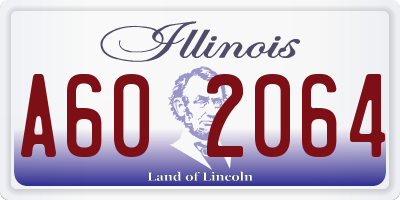 IL license plate A602064