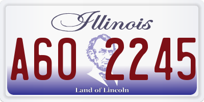 IL license plate A602245