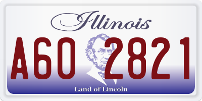 IL license plate A602821