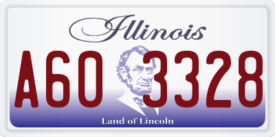 IL license plate A603328