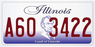 IL license plate A603422