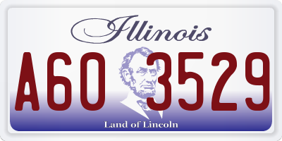 IL license plate A603529