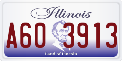 IL license plate A603913