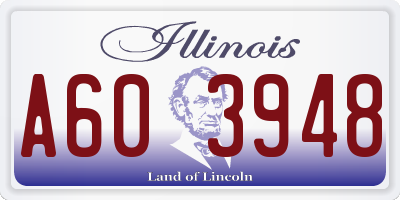 IL license plate A603948