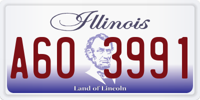 IL license plate A603991