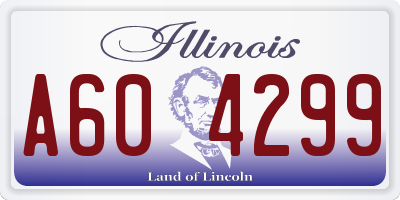 IL license plate A604299