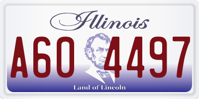 IL license plate A604497