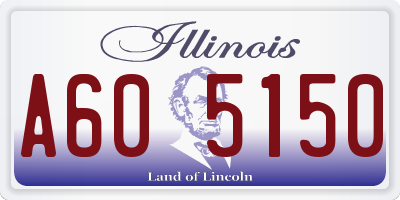 IL license plate A605150