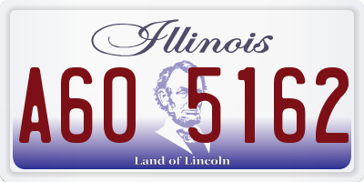 IL license plate A605162