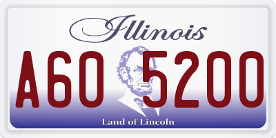 IL license plate A605200
