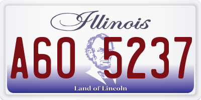 IL license plate A605237