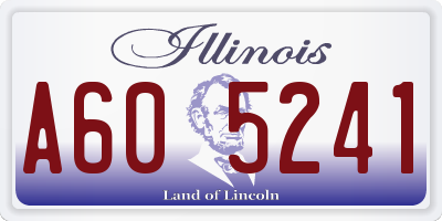 IL license plate A605241