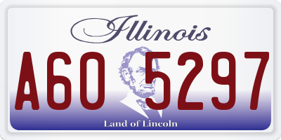 IL license plate A605297