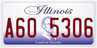 IL license plate A605306
