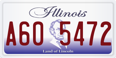 IL license plate A605472
