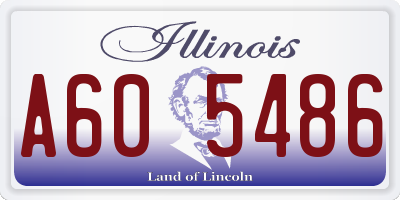 IL license plate A605486