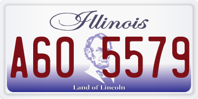 IL license plate A605579