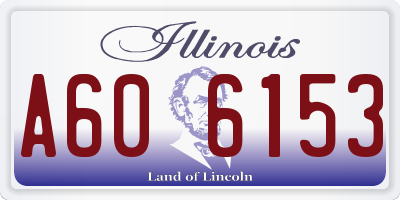 IL license plate A606153
