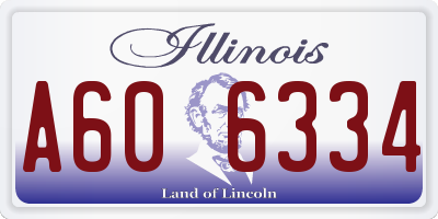 IL license plate A606334