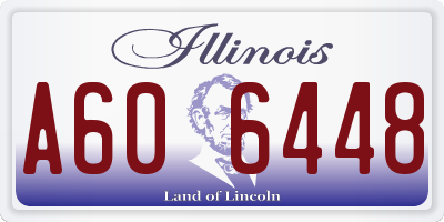 IL license plate A606448