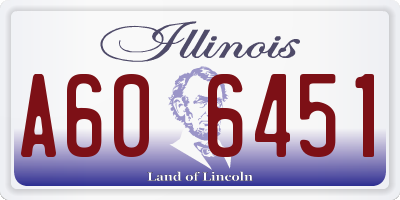IL license plate A606451