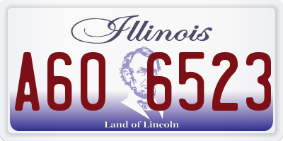 IL license plate A606523