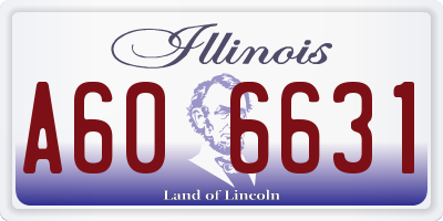 IL license plate A606631