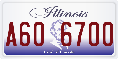 IL license plate A606700