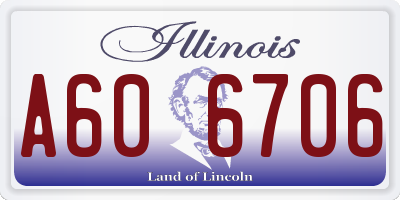 IL license plate A606706