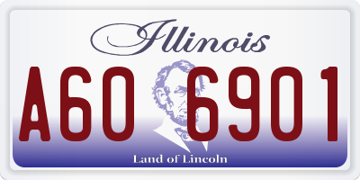 IL license plate A606901
