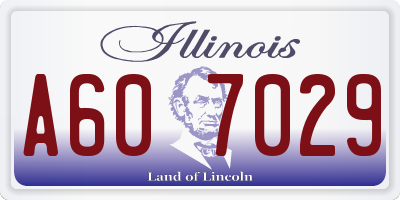 IL license plate A607029