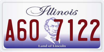 IL license plate A607122