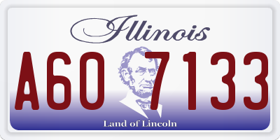 IL license plate A607133
