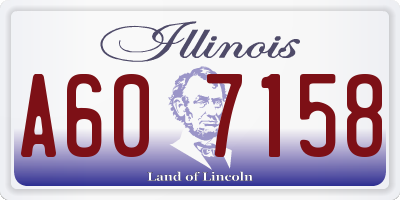 IL license plate A607158