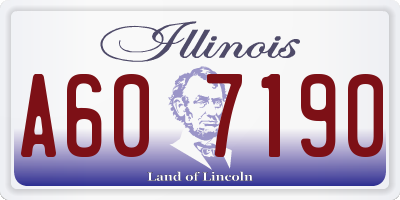 IL license plate A607190