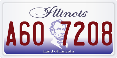 IL license plate A607208