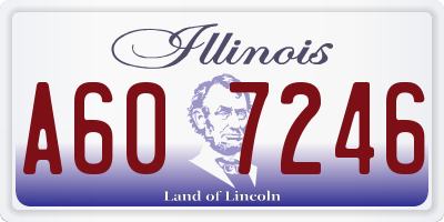 IL license plate A607246