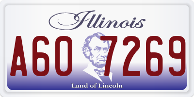IL license plate A607269