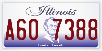 IL license plate A607388