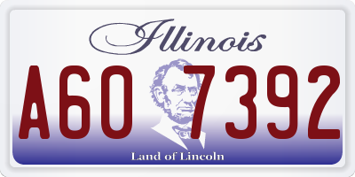 IL license plate A607392
