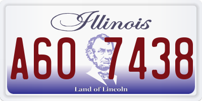 IL license plate A607438