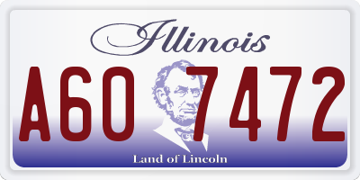 IL license plate A607472