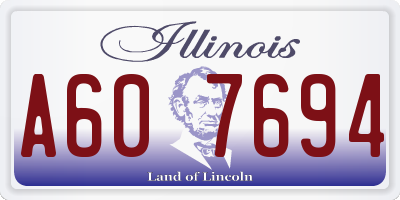 IL license plate A607694