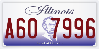 IL license plate A607996