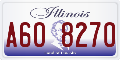 IL license plate A608270