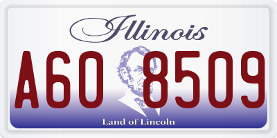 IL license plate A608509